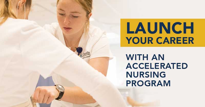 Launch your career with an Accelerated Nursing program - two nurses working together